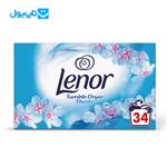 ورق کاغذی خوشبو کننده لباس لنور Lenor رایحه گل بهاری بسته 34 عددی