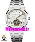 ساعت اودمار پیگه مردانه رویال اوک اتوماتیک صفحه سفید AUDEMARS PIGUET ROYAL Oak 02082