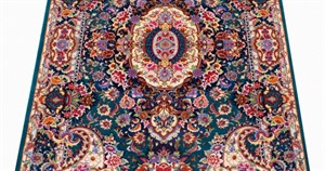 فرش دستباف ذرع و نیم نقشه سالاری سبز کله غازی بافت تبریز