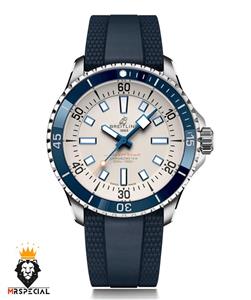 ساعت برایتلینگ مردانه اتوماتیک بند رابر صفحه سفید Breitling Super Ocean 02009
