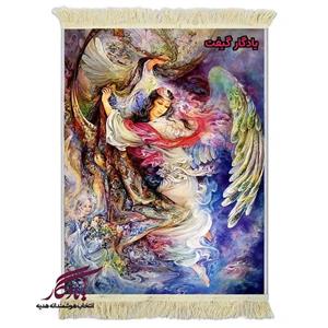 تابلو فرش ماشینی طرح مینیاتور پرده اسرار کد mi85