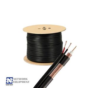 کابل ترکیبی کواکسیال RG59 مغزی مس 0.6 بافت 64 رشته بغل برق 2 * 0.35 بلدن