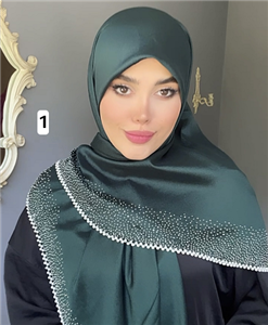 روسری مرواریدی نگین دار کد ۳۶۹