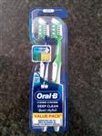 مسواک دوقلو (Oral-B) مدل deep clean با برس نرم