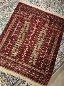 فرش قدیمی دستباف یک متری طرح جانمازی(آنتیک) کد 74مدل 40590721