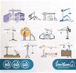 طرح لوگو و وکتور تاور کرین و جرثقیل برجی