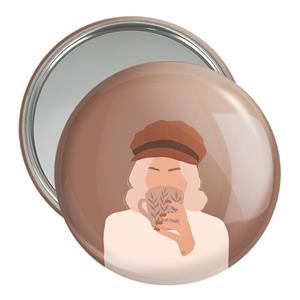 آینه جیبی خندالو مدل مینیمال دخترانه کد 28695