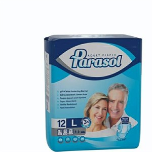 پوشینه بزرگسال پاراسل مدل پشت کتانی سایز بزرگ بسته 12 عددی