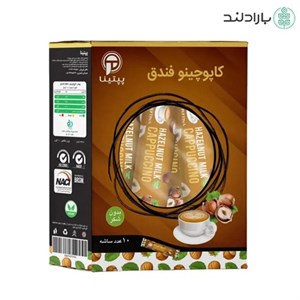 پودر کاپوچینو با طعم فندق بدون شکر پپتینا بسته 20 عددی