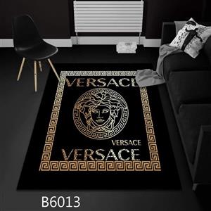 روفرشی کشدار (کاور فرش) مخمل شانل طرح ورساچه (Versace) D6013