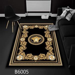 روفرشی کشدار (کاور فرش) مخمل شانل طرح ورساچه D6005