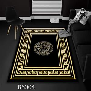 روفرشی کشدار (کاور فرش) مخمل شانل طرح ورساچه D6004