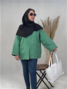 کت پشمی سبز یلدایی زنانه مدل زمستانه
