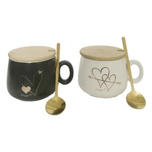 لیوان طرح قلب درب بامبو کد 103255