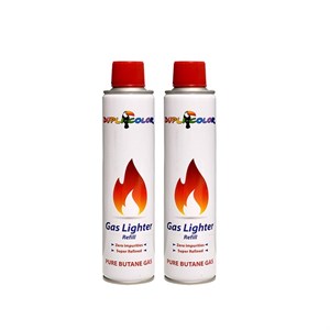 کپسول گاز فندک دوپلی کالر مدل gas حجم 300 میلی لیتر مجموعه 2 عددی