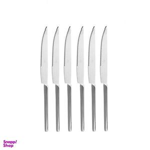 چاقو سرو استیک جی فی نی مدل B02 مجموعه 6 عددی استیل