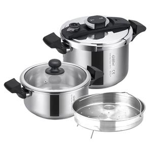 زودپز دوقلو جی فی نی مدل GS-01 گنجایش 6 و 4 لیتری