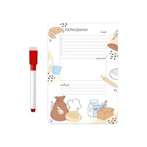 تخته وایت برد جیک جیک مدل مغناطیسی سایز 20x14 سانتی متر به همراه ماژیک