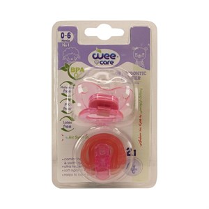 پستانک ارتودنسی وی کر مدل شفاف Fancy سایز 0-6 ماه کد P150 به همراه بند