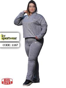 ست کراپ شلوار سایز بزرگ ورزشی زنانه NIKE کد 001
