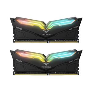 رم کامپیوتر DDR4 دو کاناله 3000 مگاهرتز CL16 تیم گروپ مدل NIGHT HAWK RGB ظرفیت 32 گیگابایت 