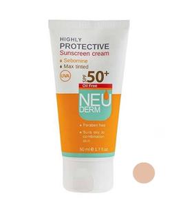 کرم ضد افتاب فاقد چربی مدل Highly Protective SPF50 حجم میلی لیتر نئودرم Neuderm Sunscreen Cream 50ml 