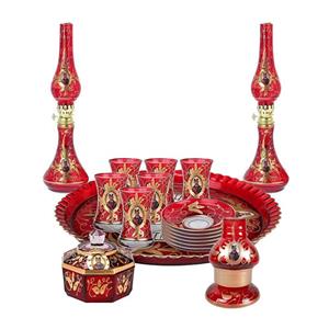 سرویس چای خوری 17پارچه مدل شاه عباسی کد 2000