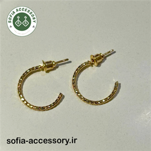 گوشواره حلقه ای میخی کد 102