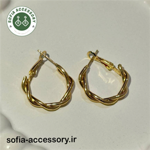گوشواره حلقه ای طرح پیچ کد 105