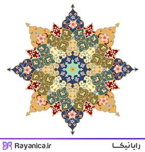  تابلو قلم زنی طرح ترنج تذهیب شماره 186 