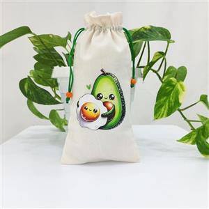 کیسه لقمه پارچه ای سه لایه - طرح آووکادو