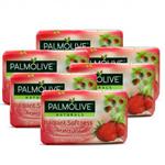 صابون پالمولیو 170 گرم رایحه آب توت فرنگی و ماست باکس 6 عددی | Palmolive soap Strawberry and yogurt