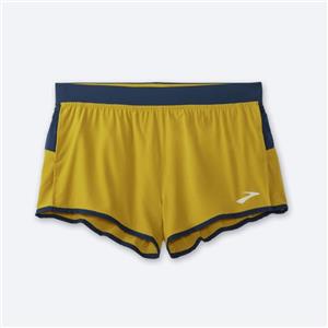 شورت ورزشی مردانه بروکس Brooks Sherpa 3″ Split short خردلی