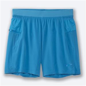 شورت ورزشی مردانه بروکس کشاله دار Brooks Sherpa 7″ 2-in-1 آبی الکتریک