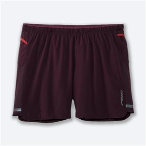 شورت ورزشی مردانه بروکس Brooks Sherpa 5″ short زرشکی
