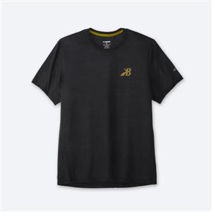 تیشرت ورزشی مردانه بروکس Brooks short sleeve مشکی طرح دار