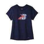 تیشرت ورزشی زنانه بروکس Brooks Graphic short sleeve سرمه ای طرح دار