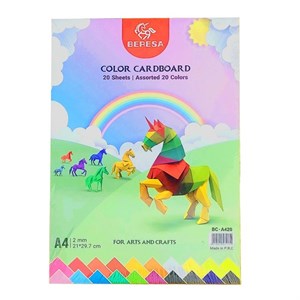 مقوا برسا مدل مولتی کالر کد 20clr سایز 29x22 سانتی متر بسته 100 عددی