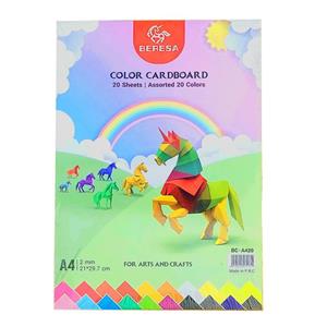 مقوا برسا مدل مولتی کالر کد 20clr سایز 29x22 سانتی متر بسته 100 عددی