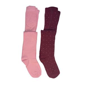 جوراب شلواری دخترانه کولزیون مدل PINK مجموعه 2 عددی