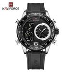 ساعت مردانه مارک ناویفورس مدل naviforce 9199دوزمانه موتور ژاپن ضد اب بند پیو قاب استیل ضد زنگ 