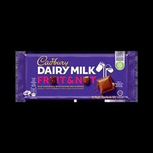 شکلات کدبری دیری میلک شیرشکلات و میوه و آجیل 160 گرم | Cadbury dairy milk fruit & nut