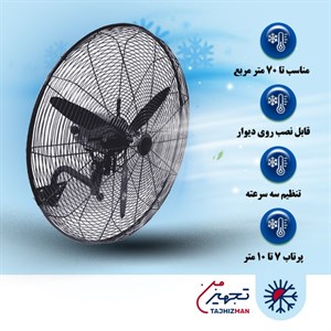 پنکه خشک صنعتی 75 دیواری مگنزی