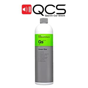 مایع سوپرکنسانتره صفرشویی و جرم گیر کوکمی-کخ کیمی مخصوص داخل و خارج خودرو Gs Green Star حجم 1 لیتر