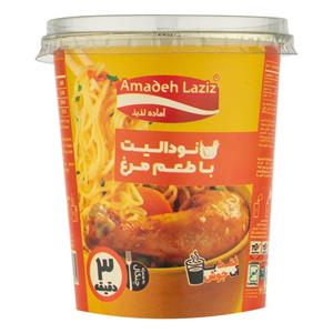 نودل  لیوانی با طعم مرغ آماده لذیذ - 65 گرم