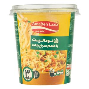 نودل لیوانی با طعم سبزیجات آماده لذیذ - 65 گرم