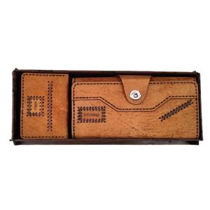 ست هدیه مردانه مدل چرم طبیعی بزی دقت Sch-t2