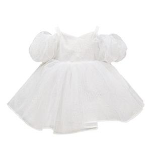 پیراهن دخترانه مدل مجلسی پرنسسی رنگ سفید