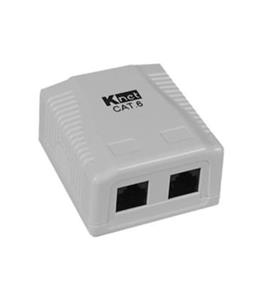 باکس پریز شبکه روکار 2 پورت Cat5e کی نت K-NBSC6U202