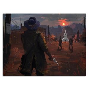 تابلو عکس اتاق گیمینگ با تم رد دد (افقی) Red Dead-036